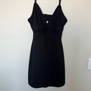 Lulus black Lace open back dress size M